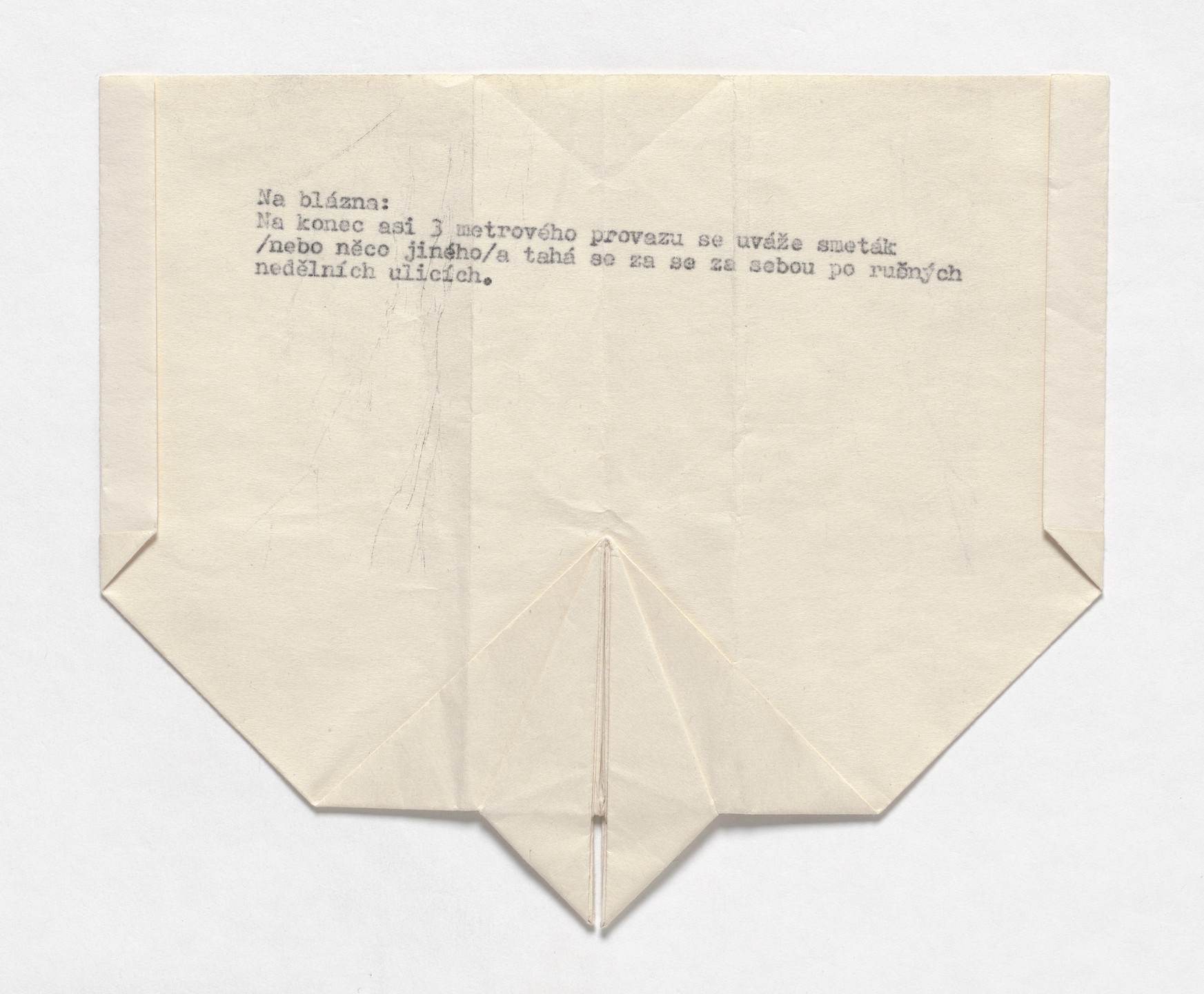 Milan Knížák. Paper Glider. 1965