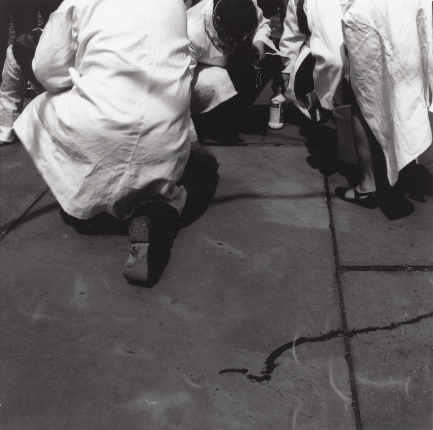 Hi Red Center, Genpei Akasegawa, Natsuyuki Nakanishi, Jiro Takamatsu. Street Cleaning Event (1964), performed during Fluxfest Presents Hi Red Center Street Cleaning Event, Grand Army Plaza, New York, June 11, 1966. 1966