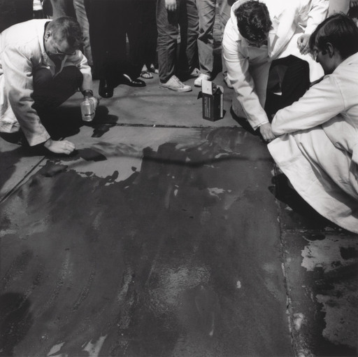Hi Red Center with Genpei Akasegawa, Natsuyuki Nakanishi, Jiro Takamatsu. Street Cleaning Event (1964), performed during Fluxfest Presents Hi Red Center Street Cleaning Event, Grand Army Plaza, New York, June 11, 1966. 1966
