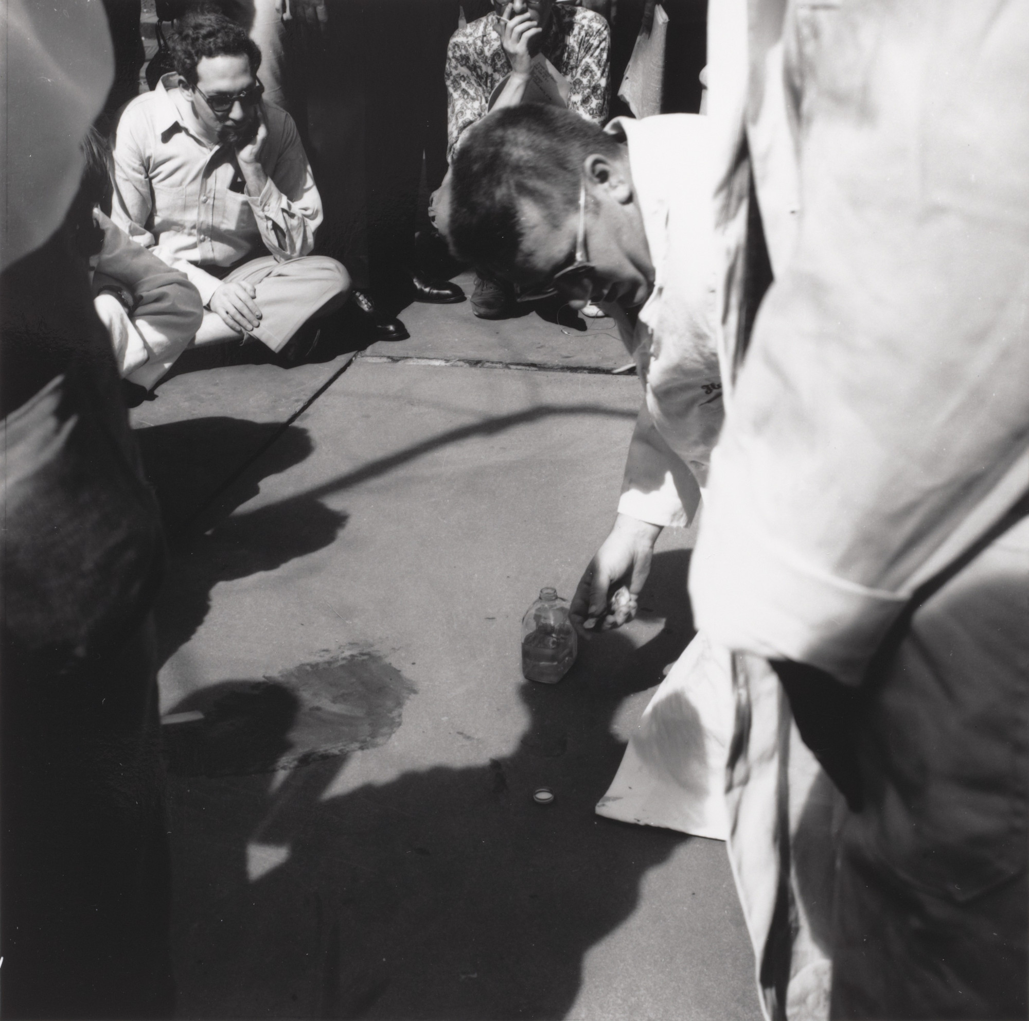 Hi Red Center, Genpei Akasegawa, Natsuyuki Nakanishi, Jiro Takamatsu. Street Cleaning Event (1964), performed during Fluxfest Presents Hi Red Center Street Cleaning Event, Grand Army Plaza, New York, June 11, 1966