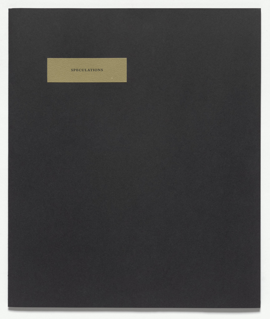 Speculations from À l'Infinitif (La Boîte Blanche) (In the Infinitive [The White Box])