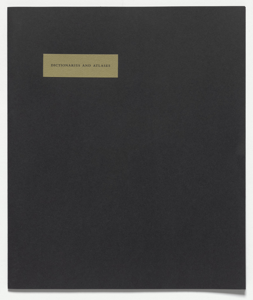 Dictionaries and Atlases from À l'Infinitif (La Boîte Blanche) (In the Infinitive [The White Box])