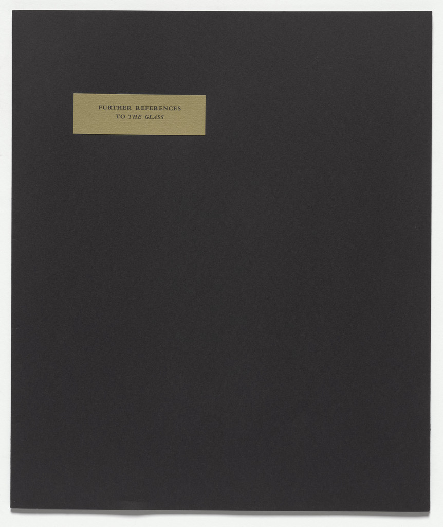 Further References to the Glass from À l'Infinitif (La Boîte Blanche) (In the Infinitive [The White Box])