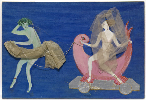 Costume design (Wave Drawing Aphrodite on a Dolphin) for artist's ballet Orphée of the Quat-z-arts