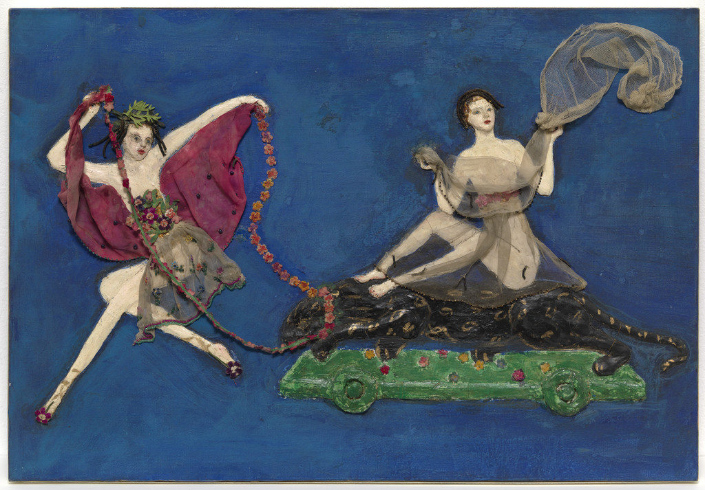 Costume design (Ariadne on a Panther) for artist's ballet Orphée of the Quat-z-arts