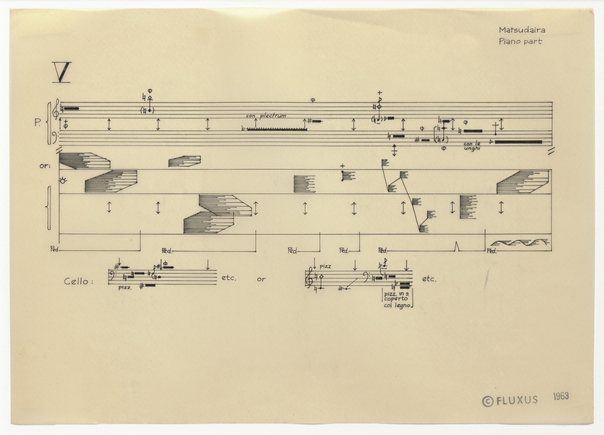 Yoriaki Matsudaira. Piano Part V from Co-Action for Cello and Piano I