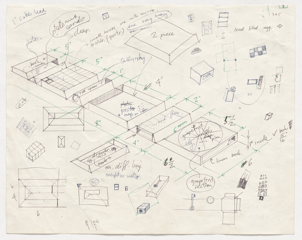 Drawing for the catalogue from Yoko Ono's exhibition This is Not Here , Everson Museum of Art, Syracuse, New York