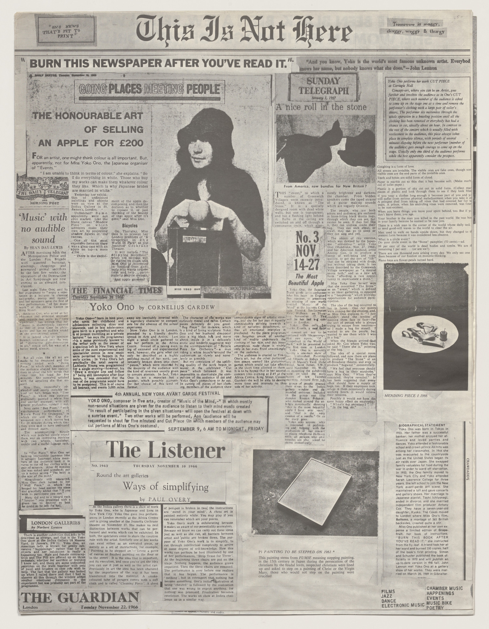 Yoko Ono. This Is Not Here