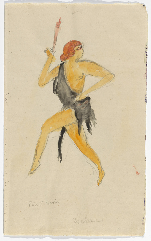 Costume design (First Rush, Esclave) for artist's ballet Orphée of the Quat-z-arts