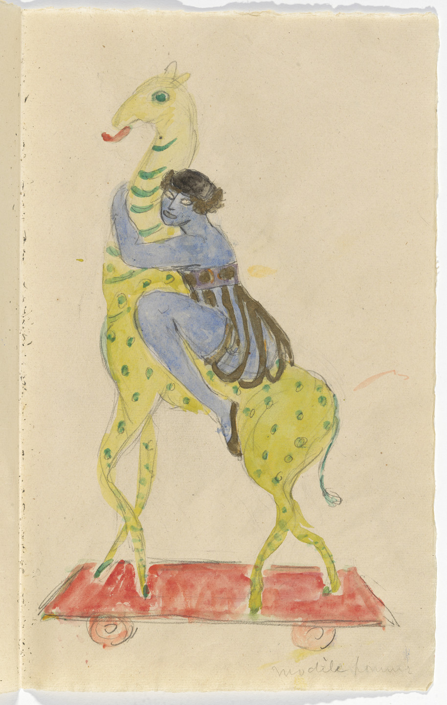 Florine Stettheimer. Costume design (Modele homme) for artist&#39;s ballet Orphée of the Quat-z-arts. c. 1912