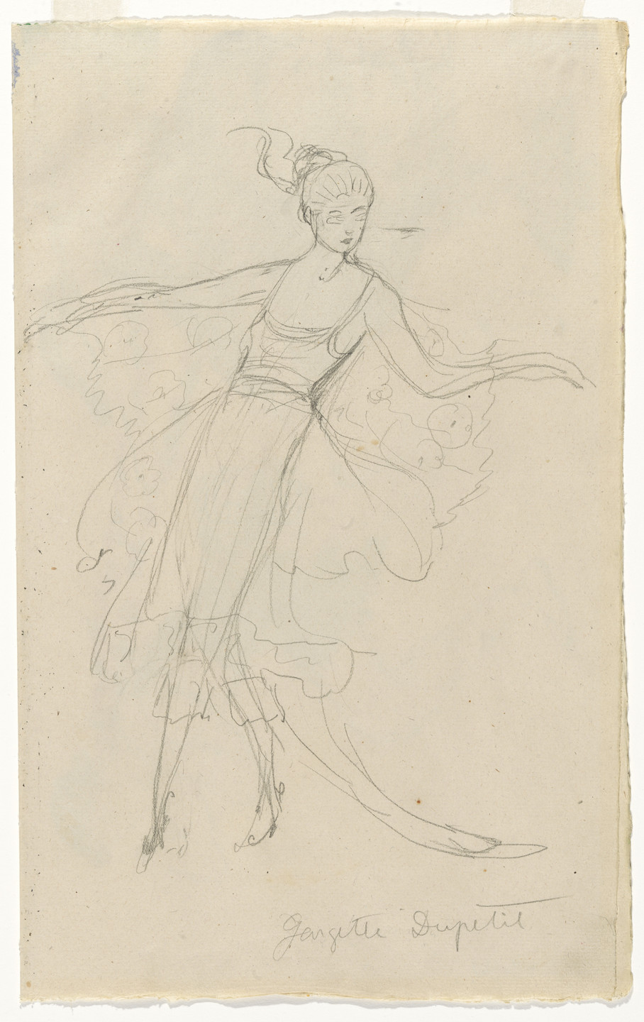 Florine Stettheimer. Costume design (Georgette Dupetit) for the artist&#39;s ballet Orphée of the Quat-z-arts. c. 1912