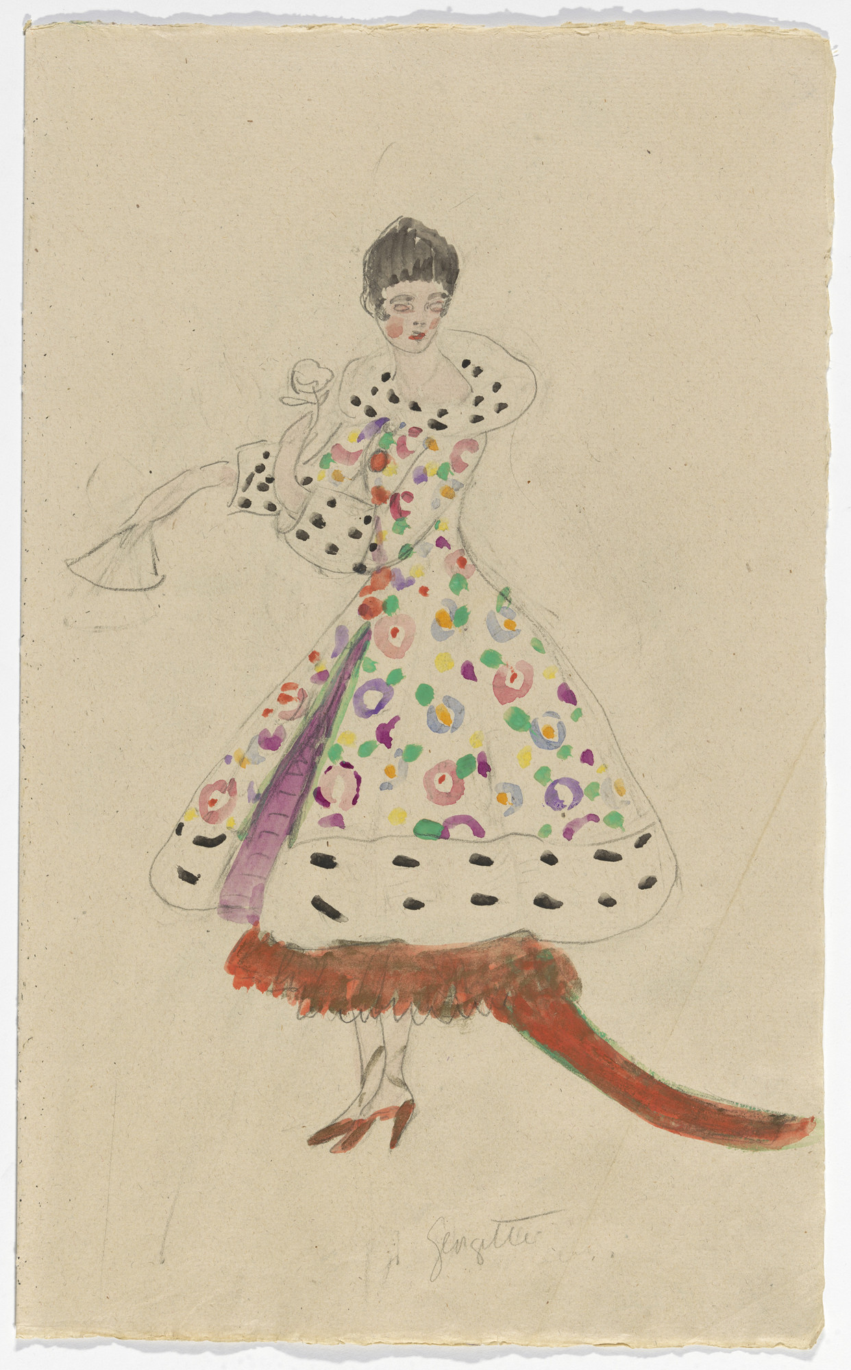 Florine Stettheimer. Costume design (Georgette) for artist's ballet Orphée of the Quat-z-arts