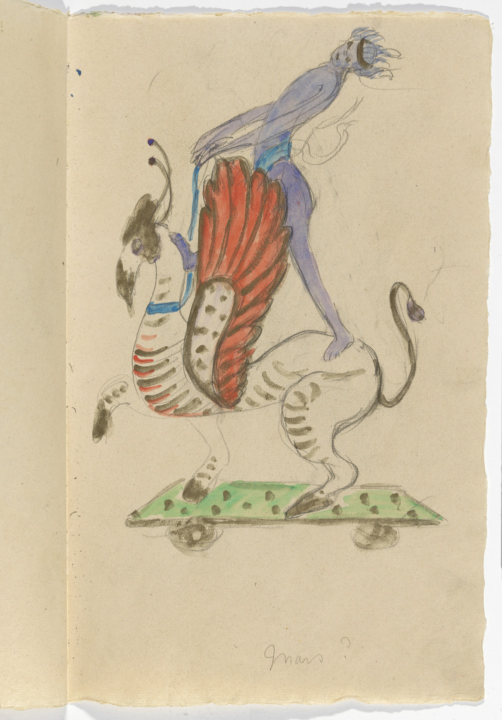 Florine Stettheimer. Costume design (Mars) for artist&#39;s ballet Orphée of the Quat-z-arts. c. 1912