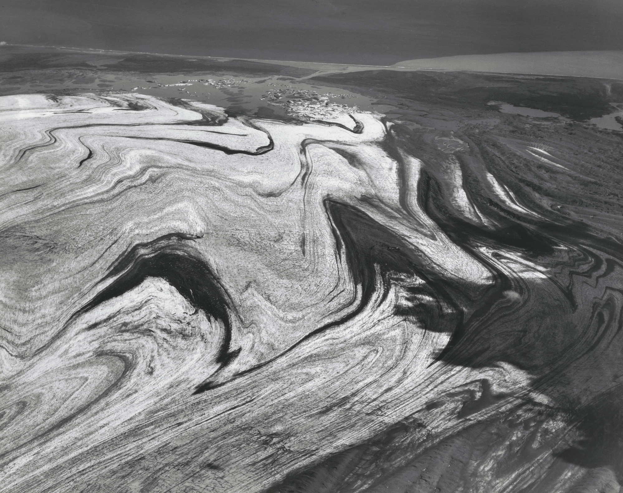 Bradford Washburn. Plastic Flow in the Great Bering Glacier, Alaska Coast, Near Cape Saint Elias
