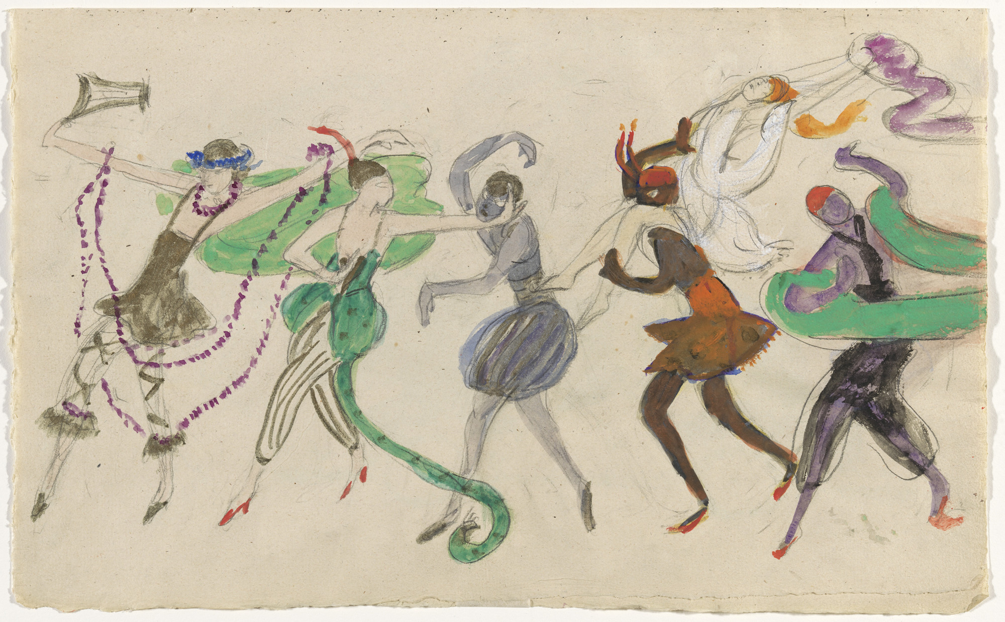 Florine Stettheimer. Costume design for artist&#39;s ballet Orphée of the Quat-z-arts. c. 1912