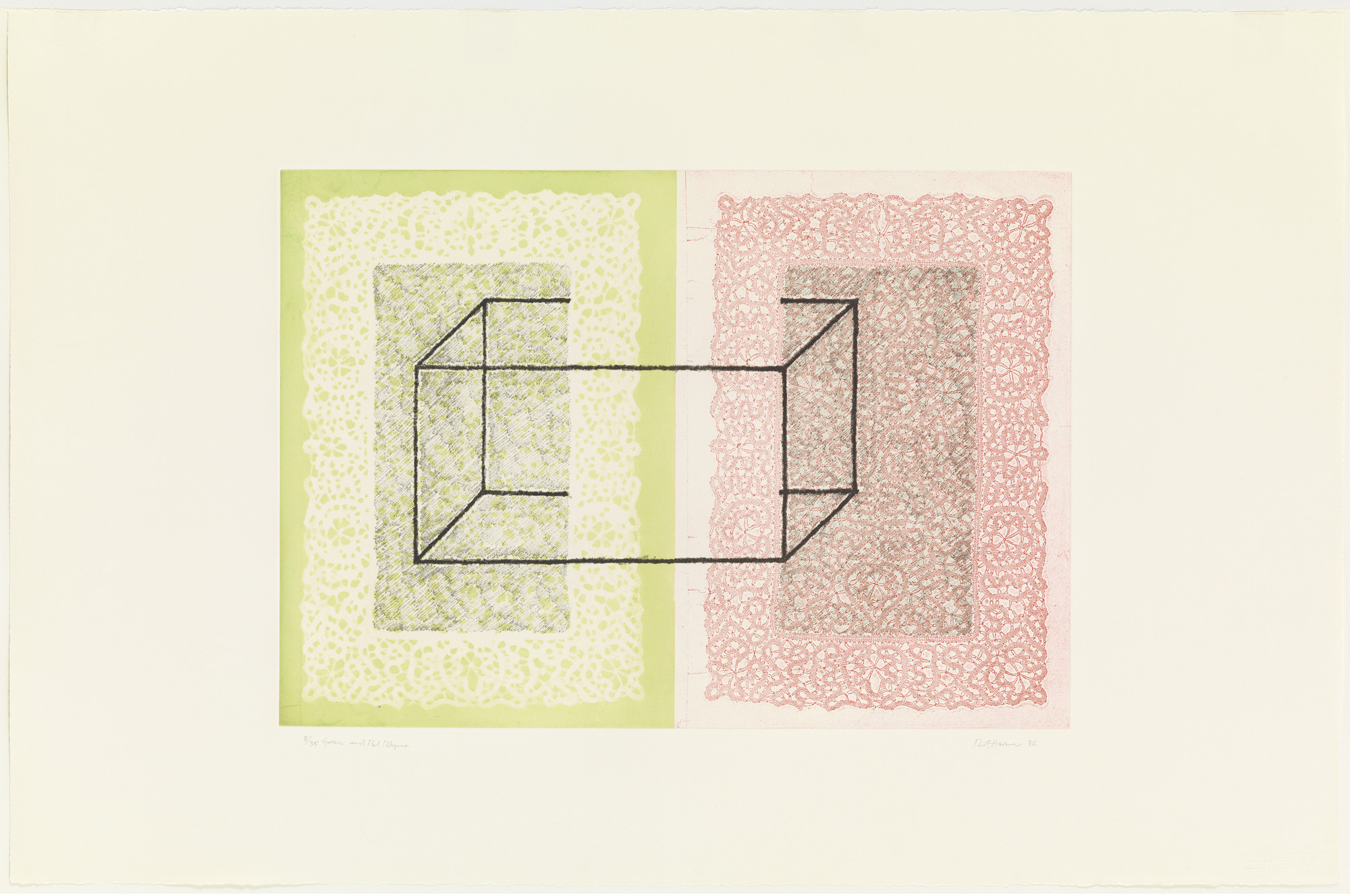 Robert Hudson. Green and Red Rhyme. 1986