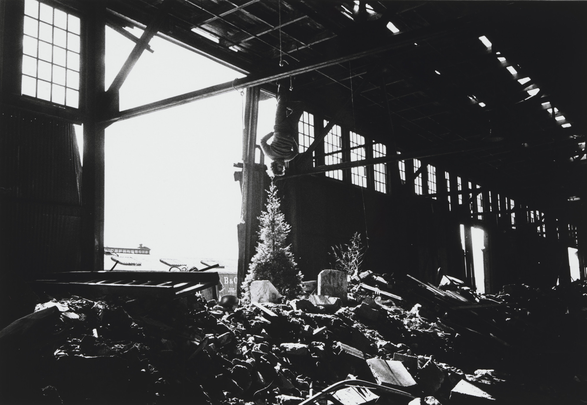 Gordon Matta-Clark, Harry Shunk, János Kender. Parked Island Barges on the Hudson. 1971