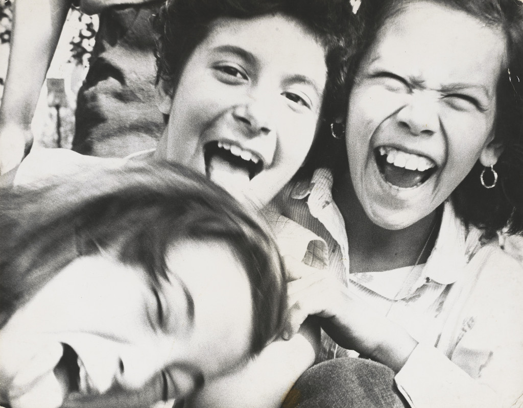 Three Girls Laughing and Tongues, New York, William Klein, 1955