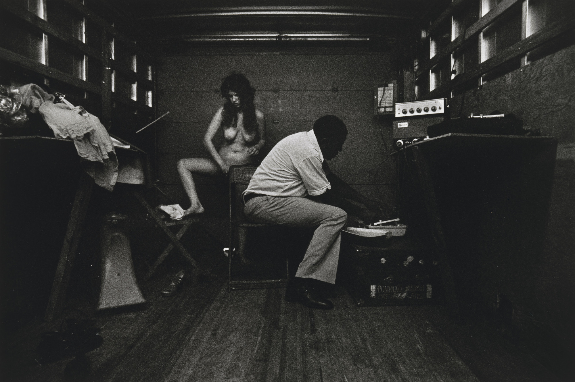 Susan Meiselas. Lawrence Changing the Record, Essex Junction, Vermont. 1973