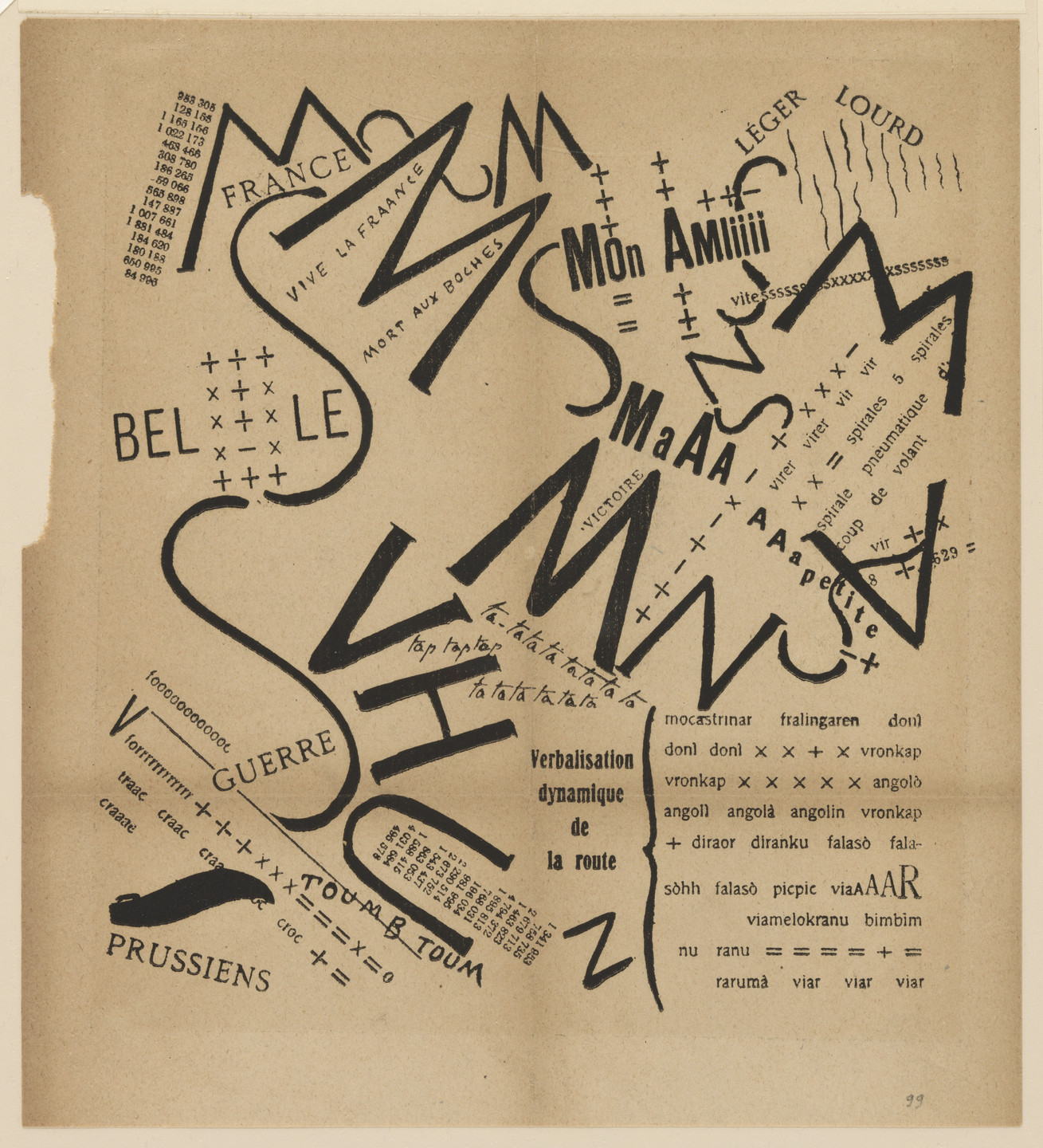 Filippo Tommaso Marinetti. After the Marne, Joffre Visited the Front of an Automobile. 1919