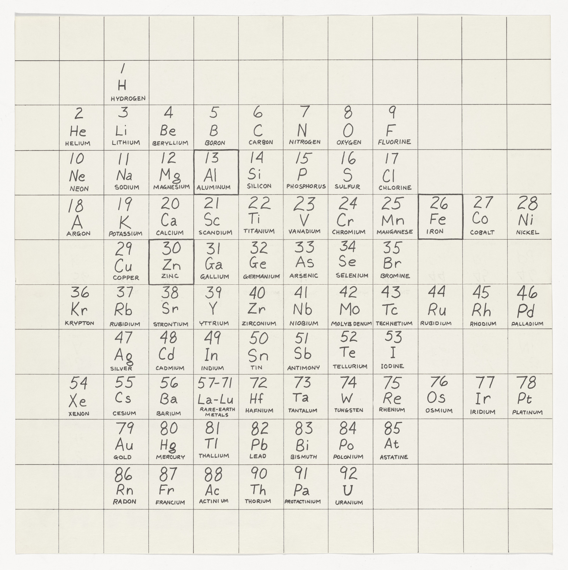 Carl Andre. Untitled