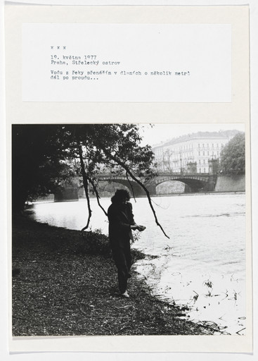 XXX, I carry some water from the river in my cupped hands and release it a few meters downriver...