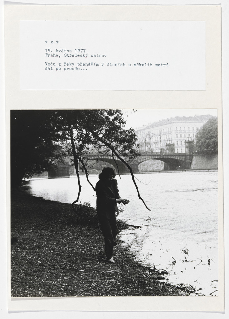 XXX, I carry some water from the river in my cupped hands and release it a few meters downriver...