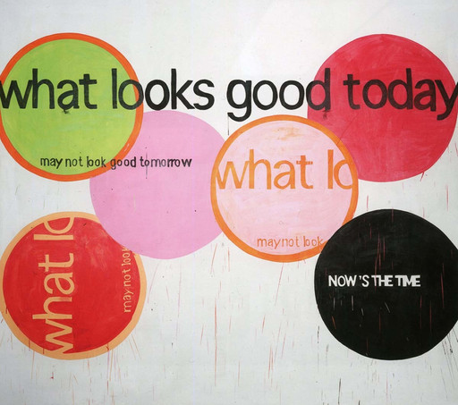 Michel Majerus. what looks good today may not look good tomorrow. 2000