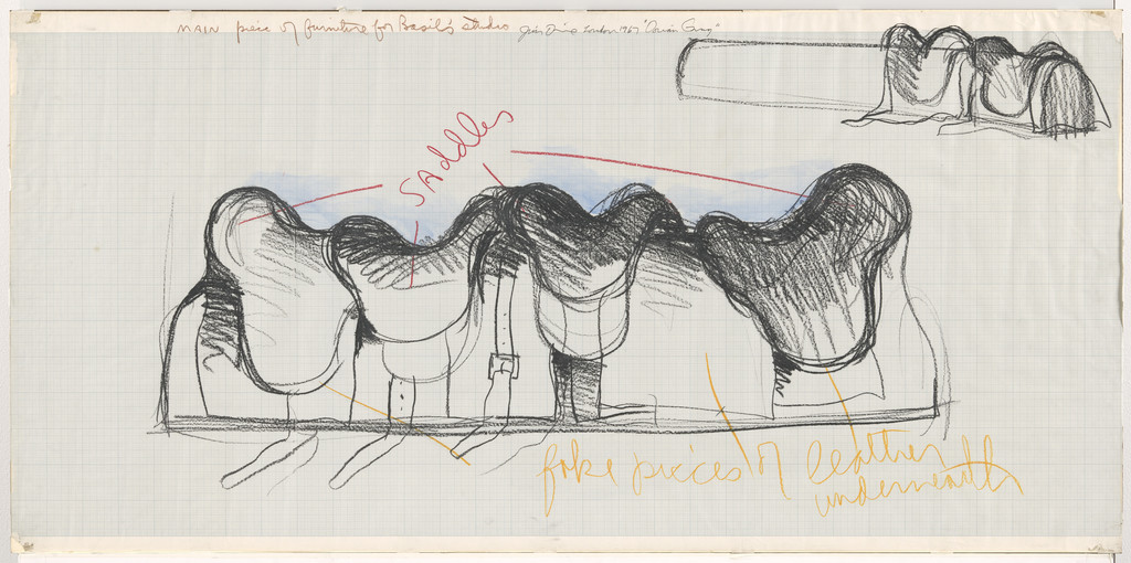 Main Piece of Furniture for Basil's Studio, set design for The Picture of Dorian Gray