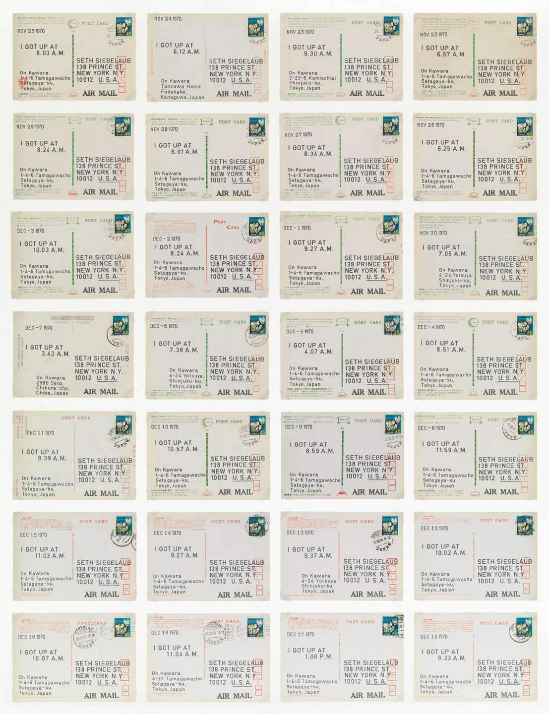 On Kawara. I Got Up.... 1970