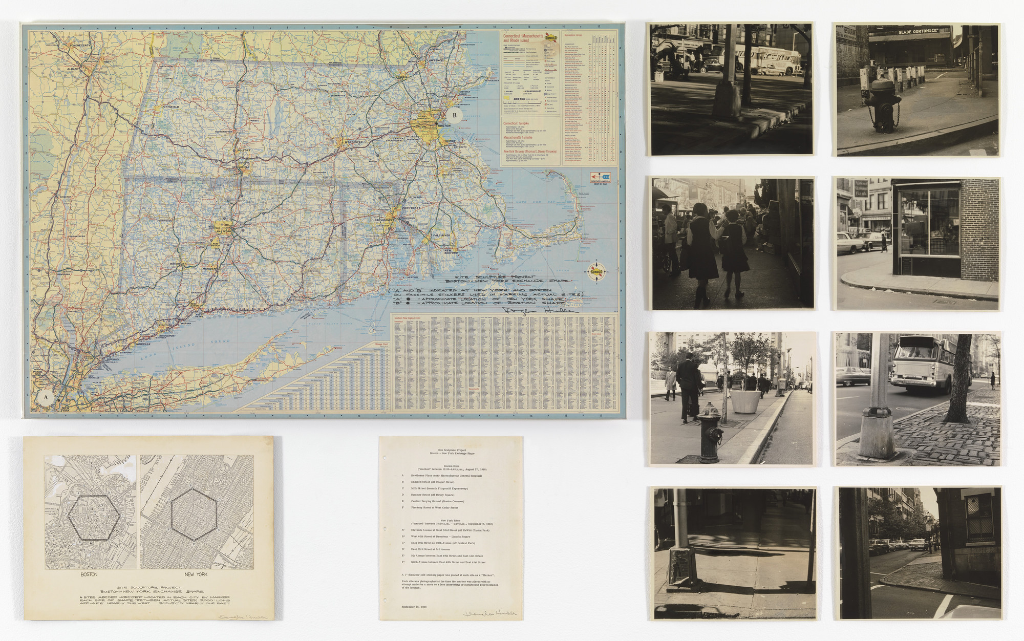 Douglas Huebler. Boston - New York Exchange Shape. 1968