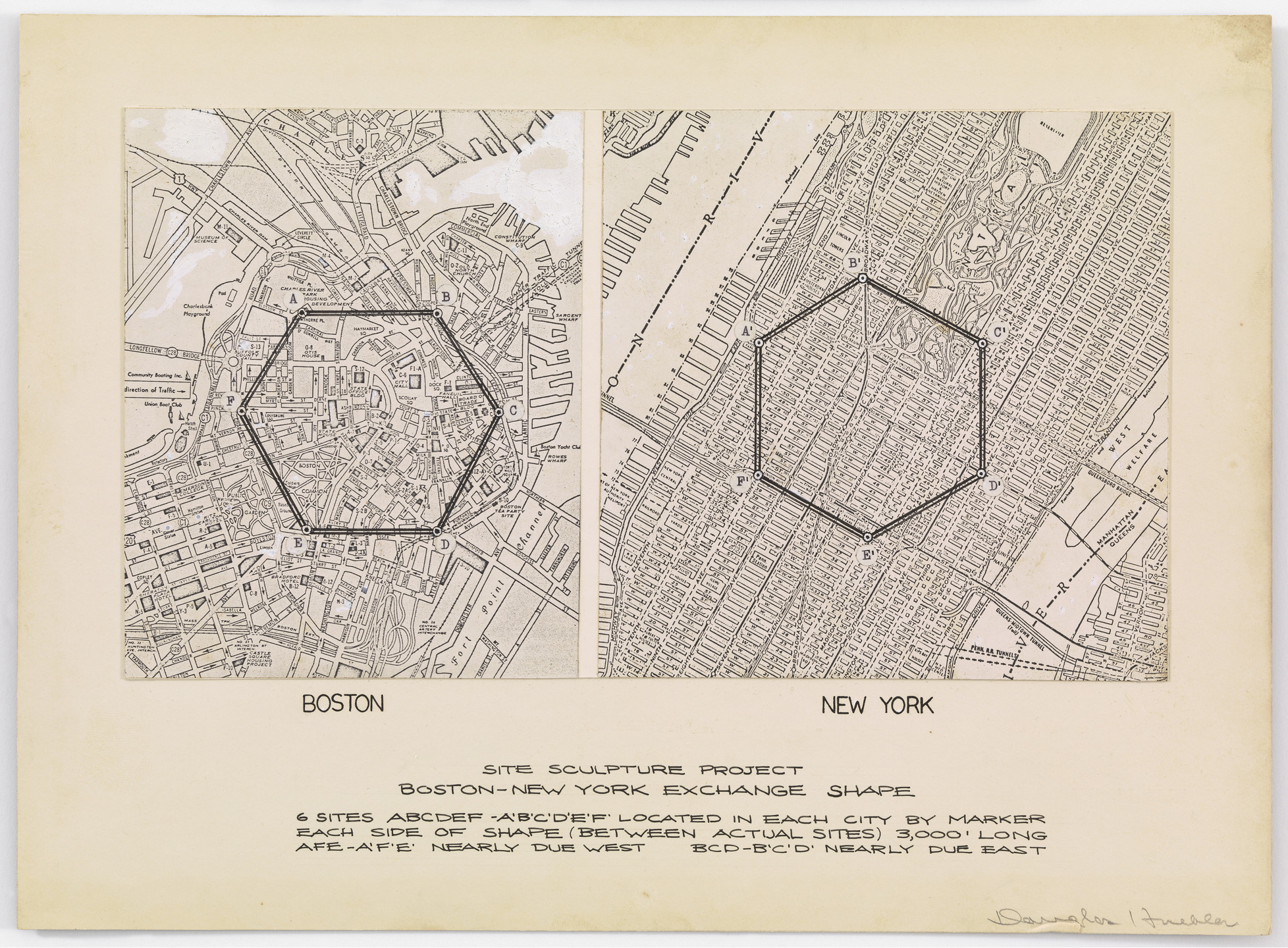 Douglas Huebler. Boston - New York Exchange Shape. 1968