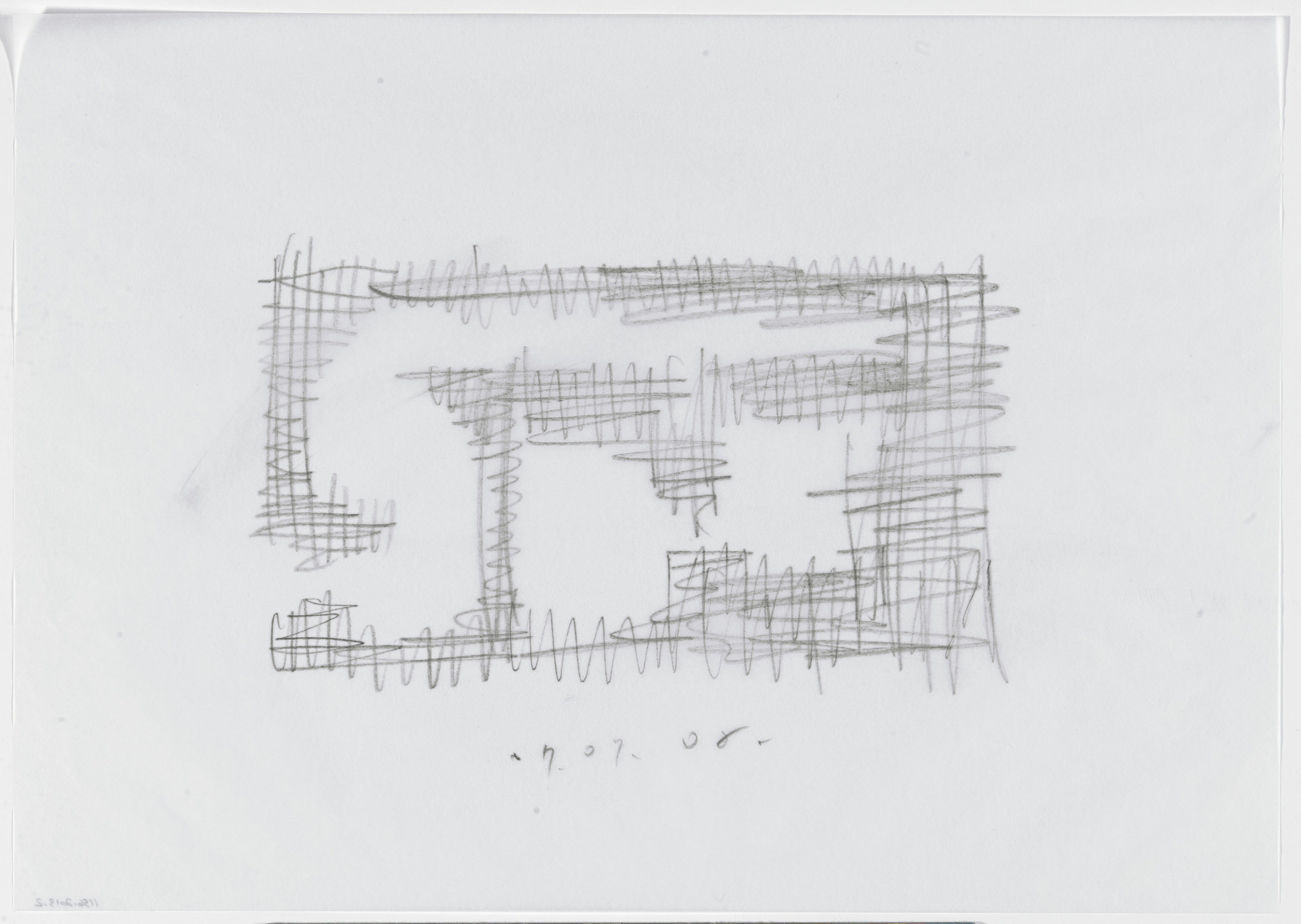 Kengo Kuma. GC Prostho Museum Research Center, Kasugai, Aichi, Japan (Elevation sketch). 2010
