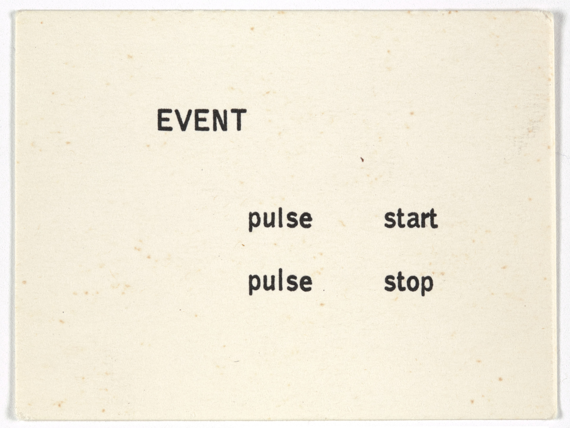 George Brecht. Event from Water Yam. 1963