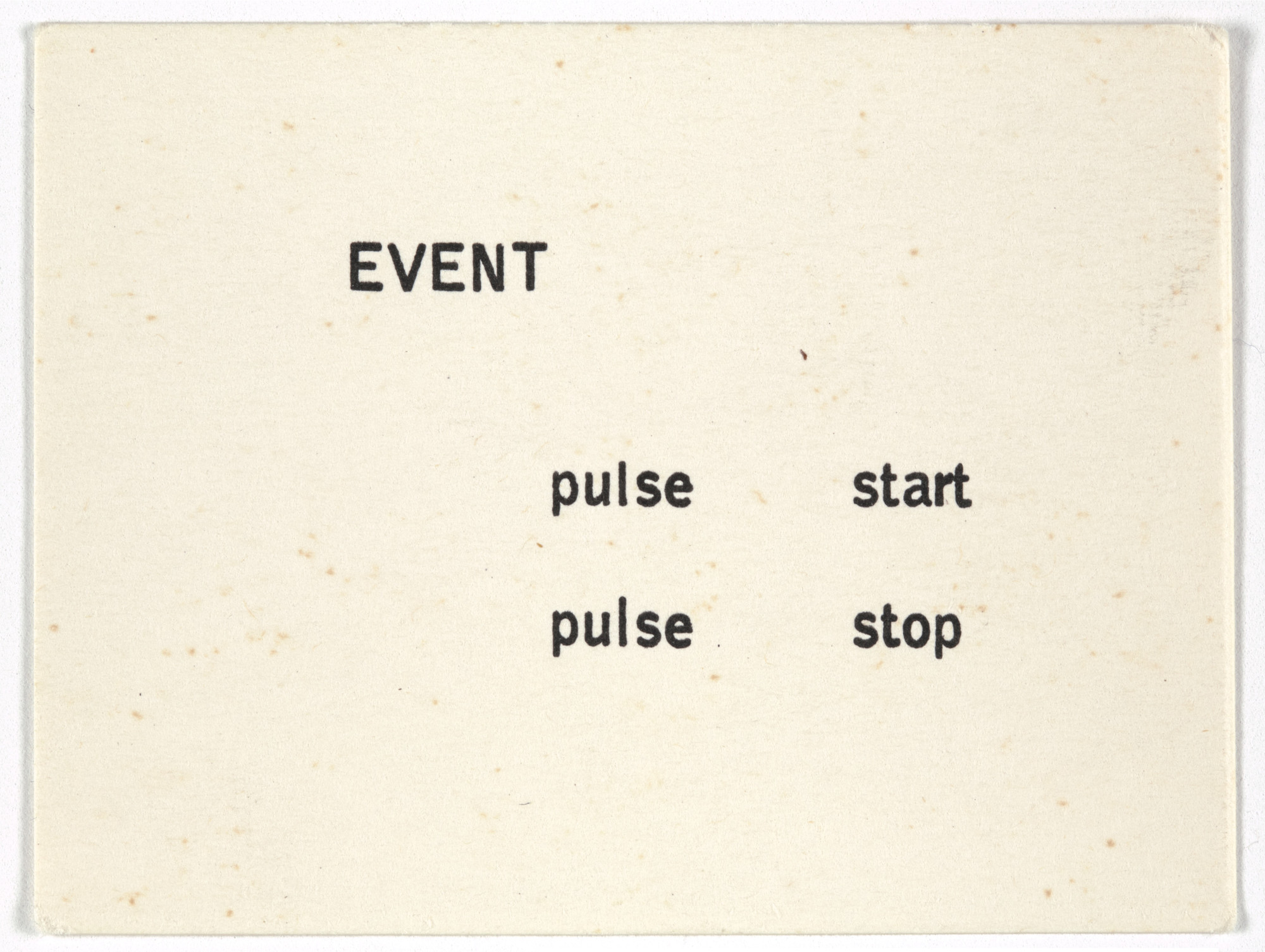 George Brecht. Event from Water Yam