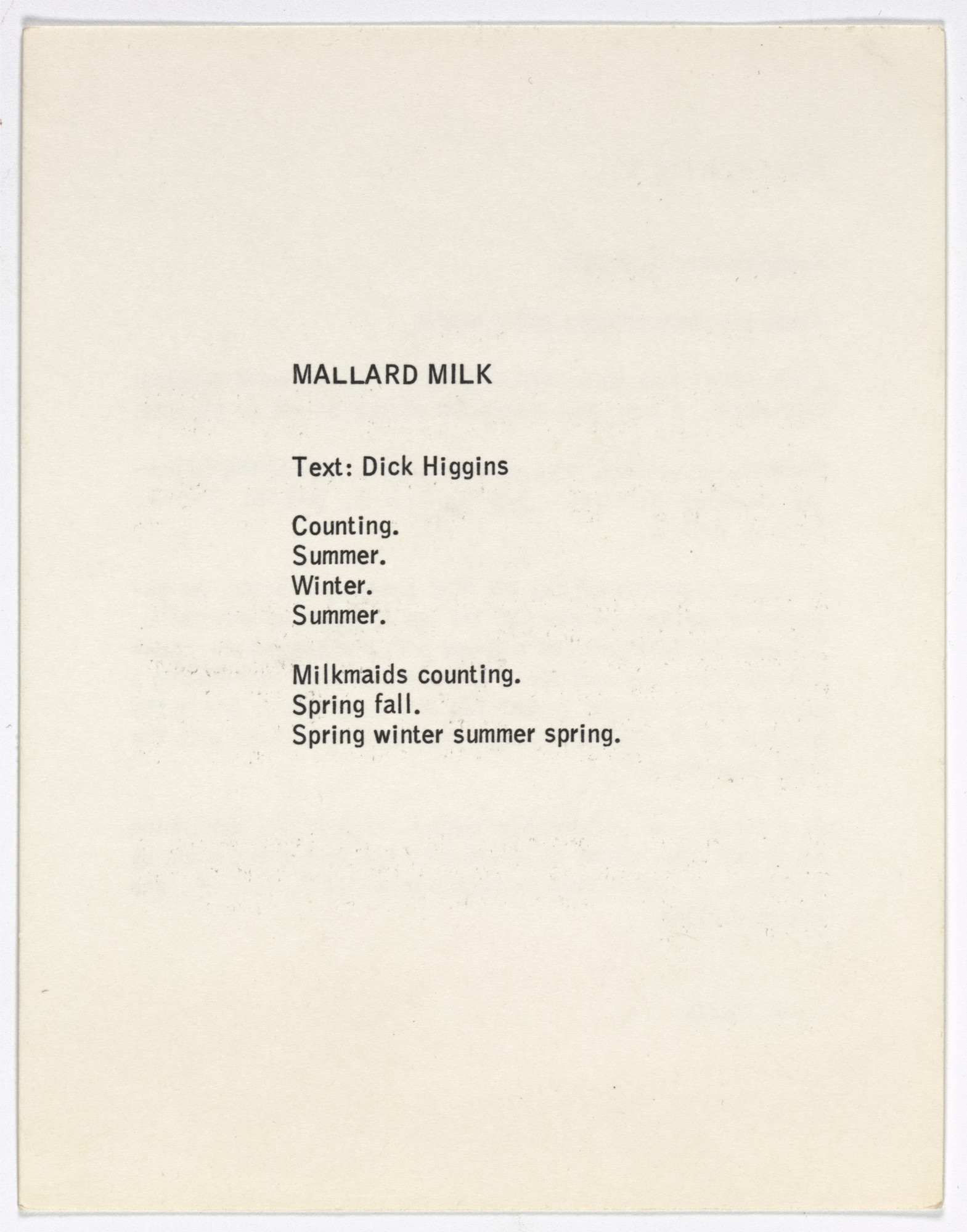 Mallard Milk from Water Yam
