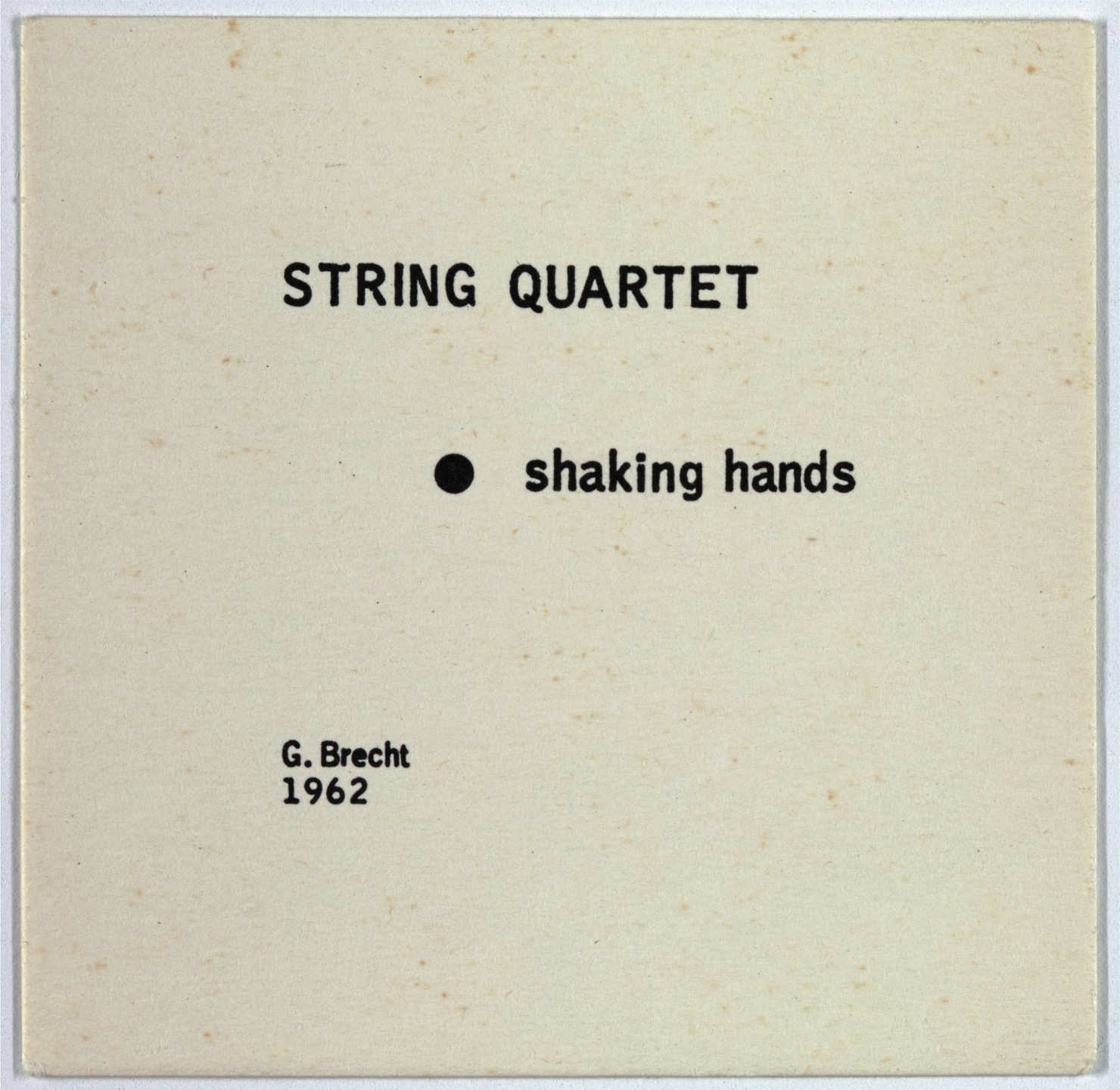 George Brecht. String Quartet from Water Yam. 1963