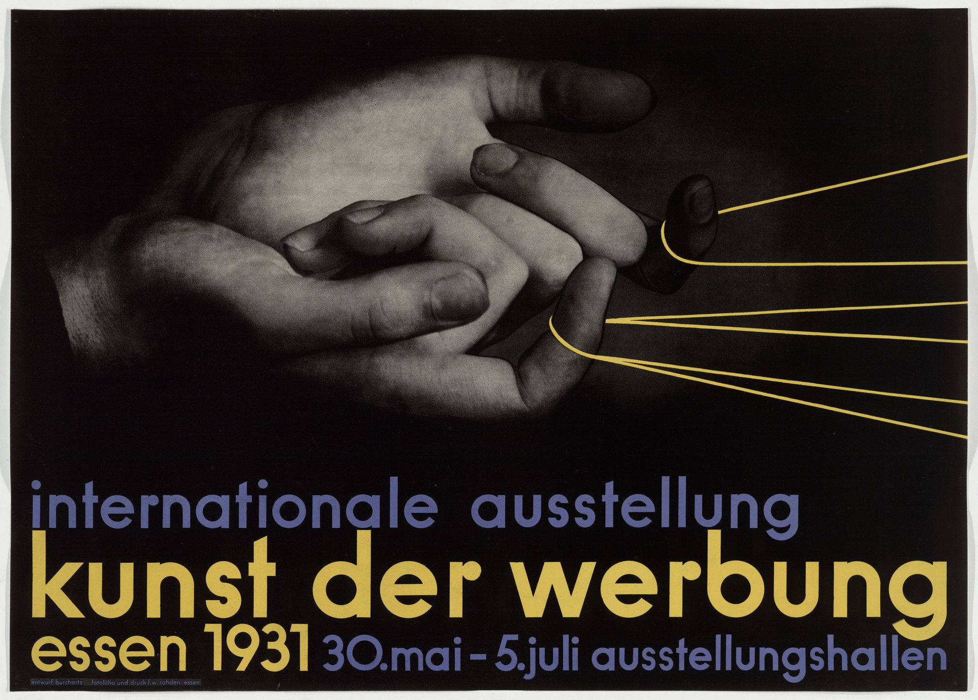 Max Burchartz Kunst Der Werbung Advertising Art Poster For An Exhibition In Essen 1931 Moma