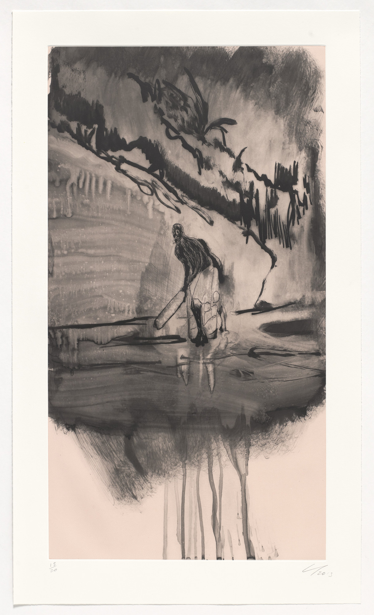 Peter Doig. Untitled, Large Cricket Player from an untitled series
