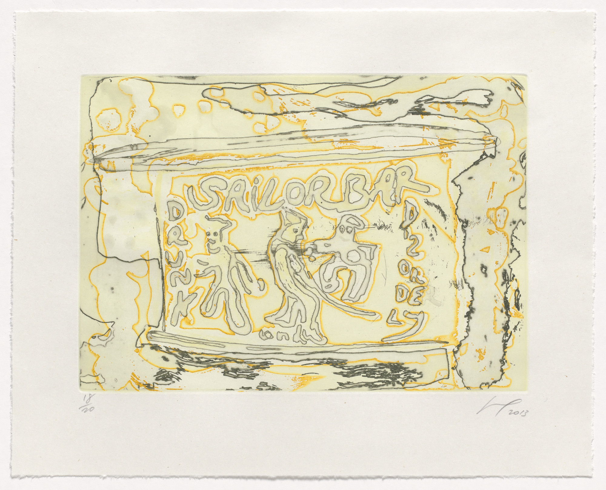 Peter Doig. Drunk and Disorderly from an untitled series