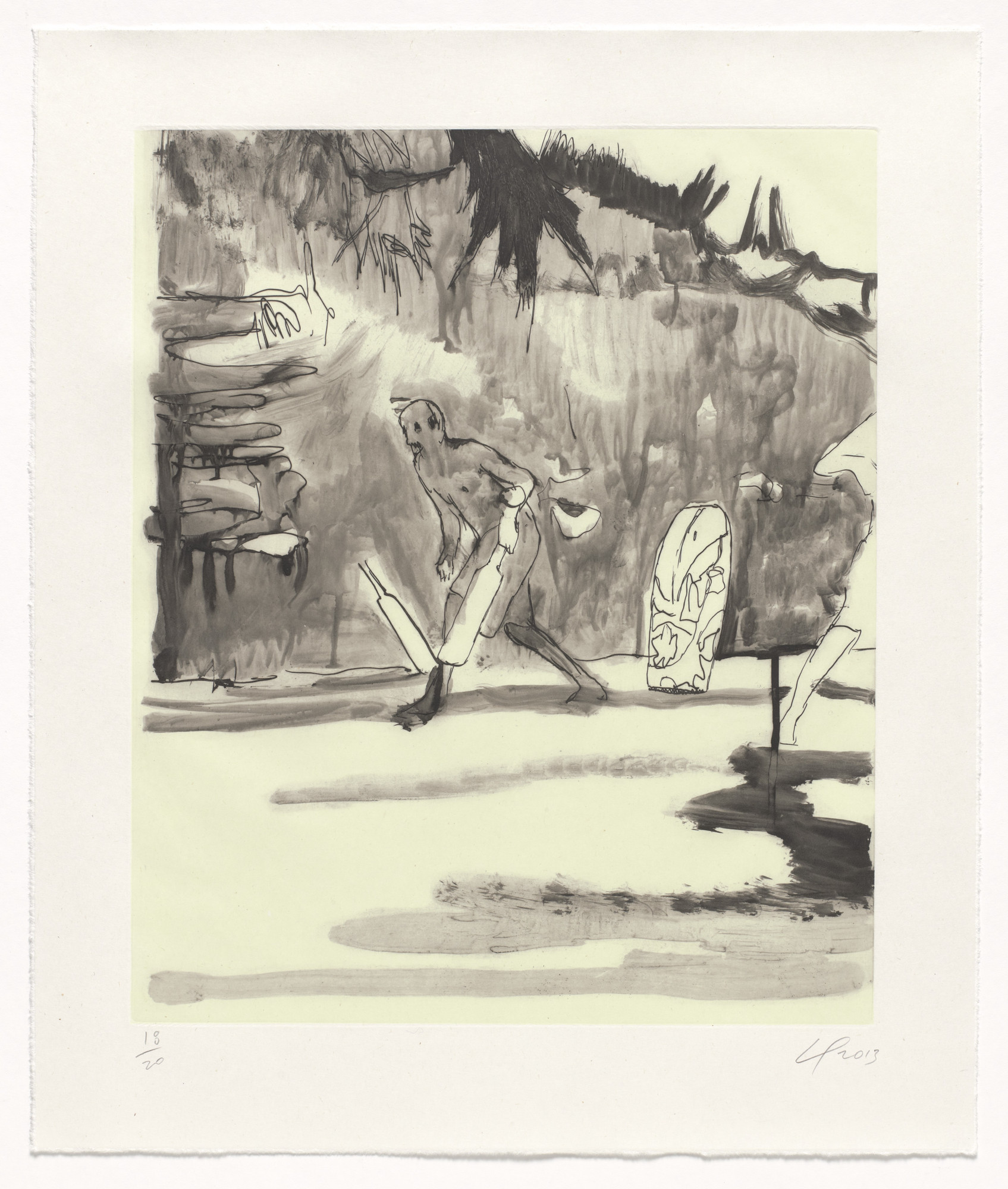 Peter Doig. Untitled, Small Cricket Player from an untitled series
