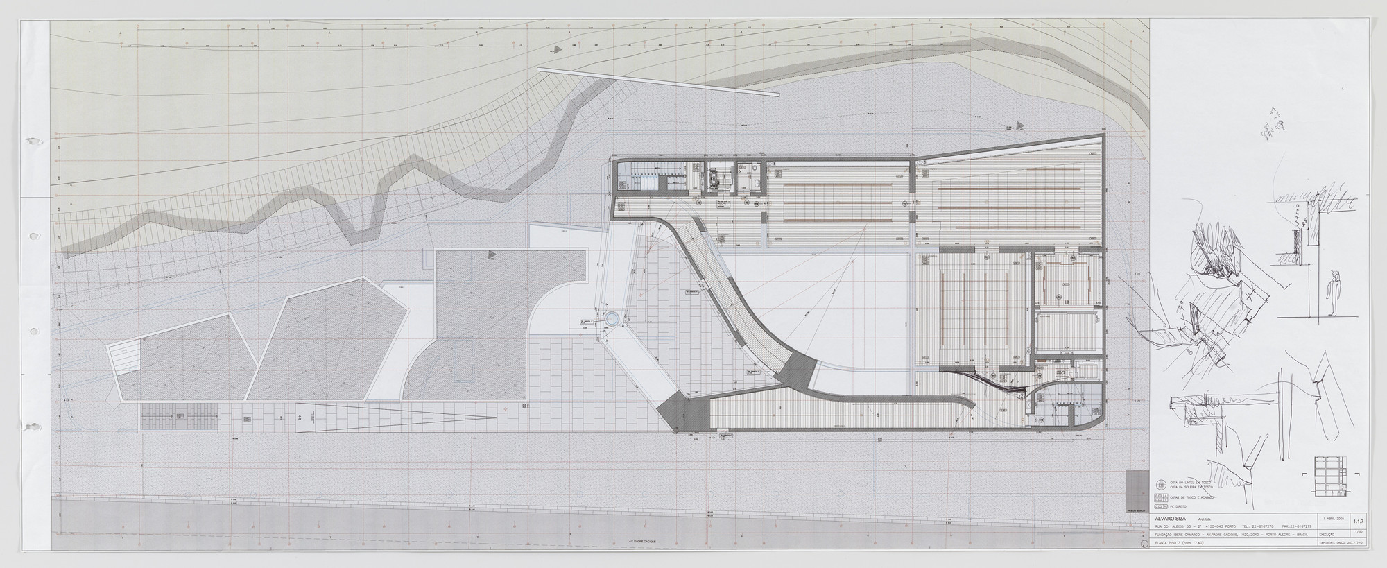Álvaro Siza. Iberê Camargo Museum, Porto Alegre, Brazil