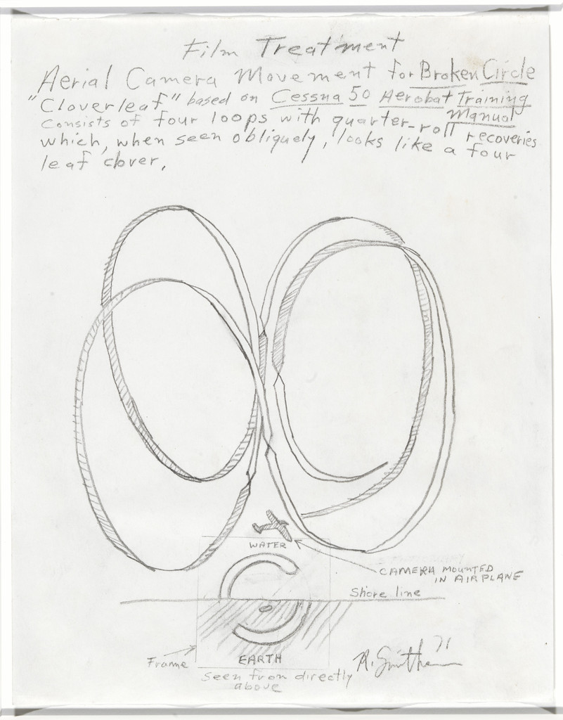 Film Treatment (Aerial Camera Movement for Broken Circle), Роберт Смитсон, 1971
