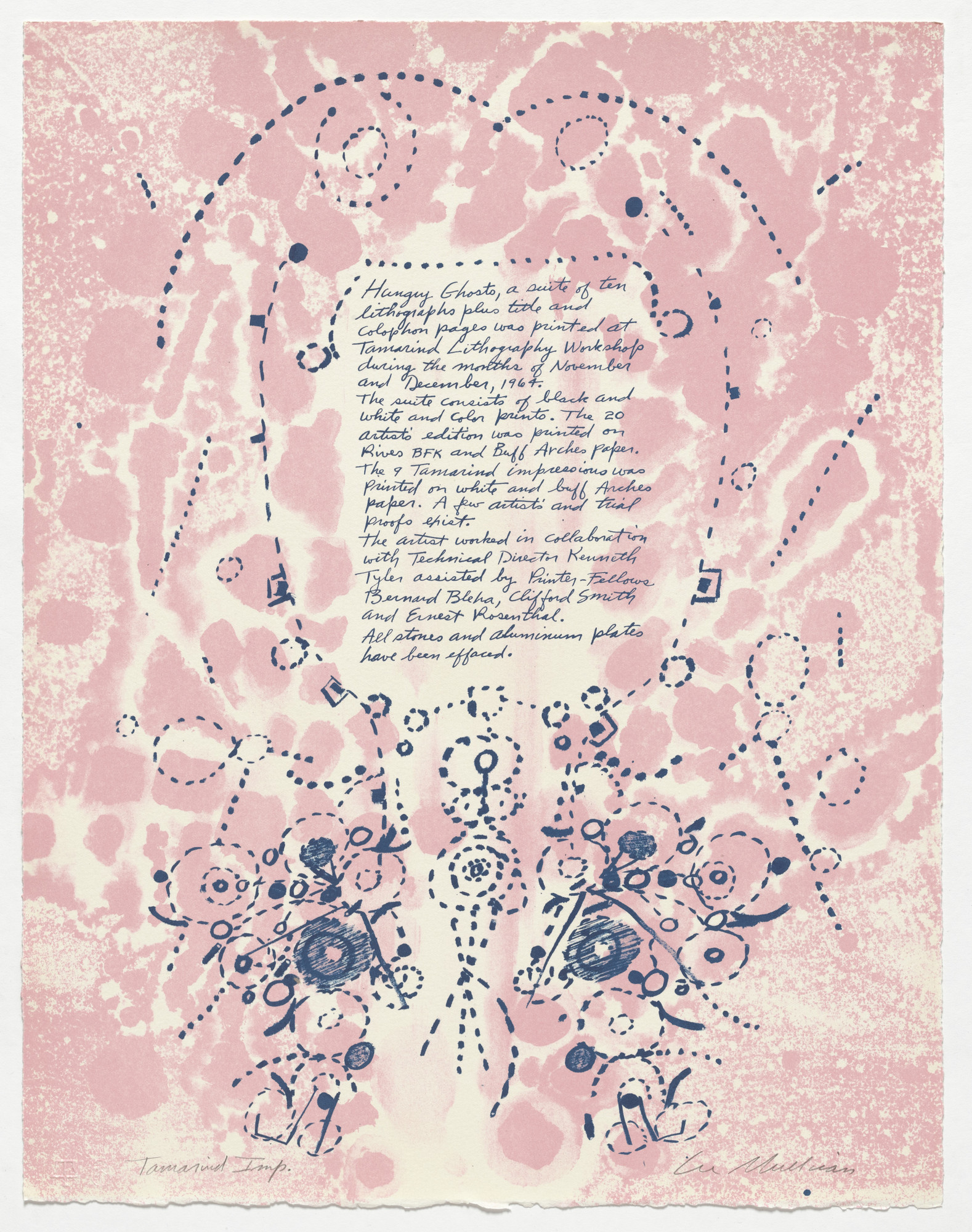 Lee Mullican. Colophon from Hungry Ghosts