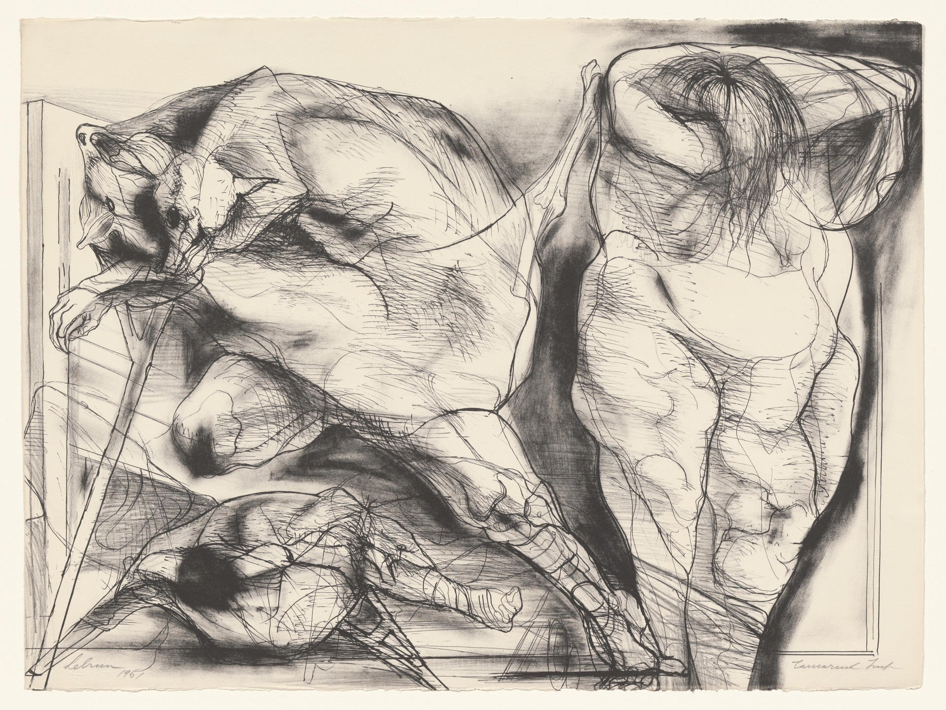 Rico Lebrun. Brecht&#39;s Three-Penny Novel B. 1961