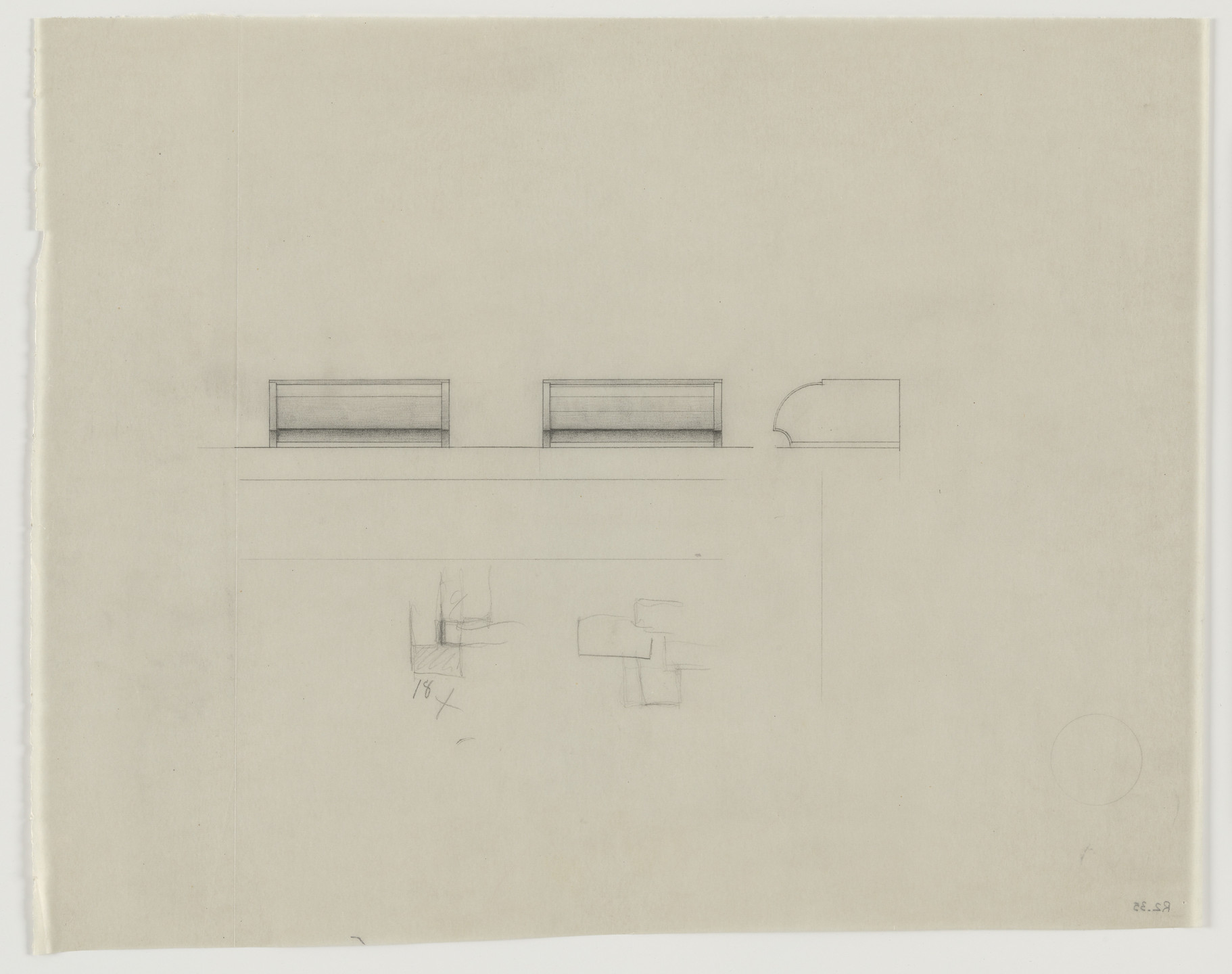 Lilly Reich. Design for Telefunken Record Player, Elevation. 1937-1939