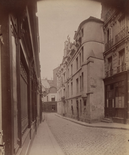 Eugène Atget. Rue Hautefeuille. Hôtel de Miraulmont, XVe siècle. 1899