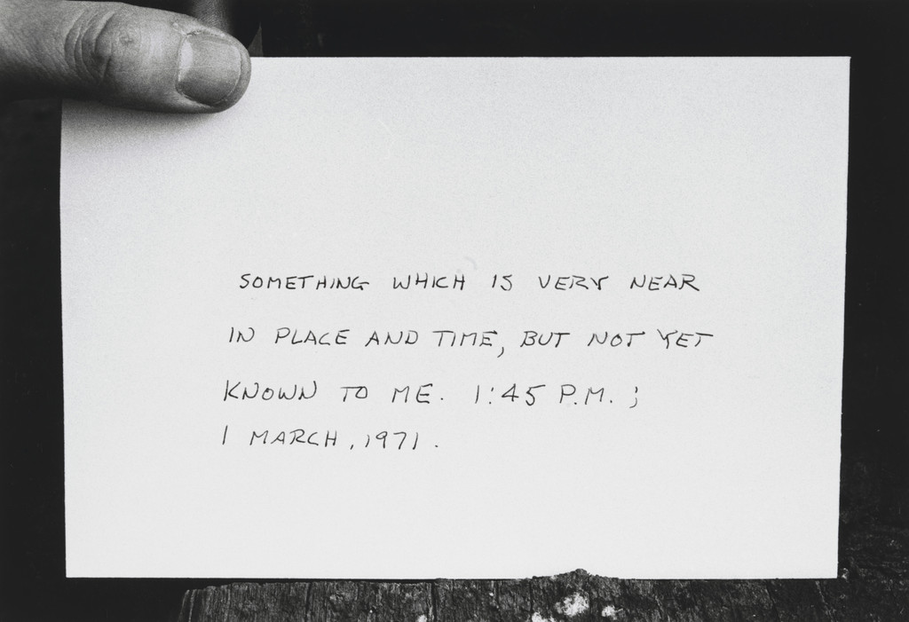 Something which is very near in place and time, but not yet known to me