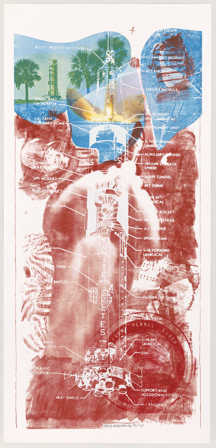 Robert Rauschenberg. Sky Garden from Stoned Moon Series. 1969