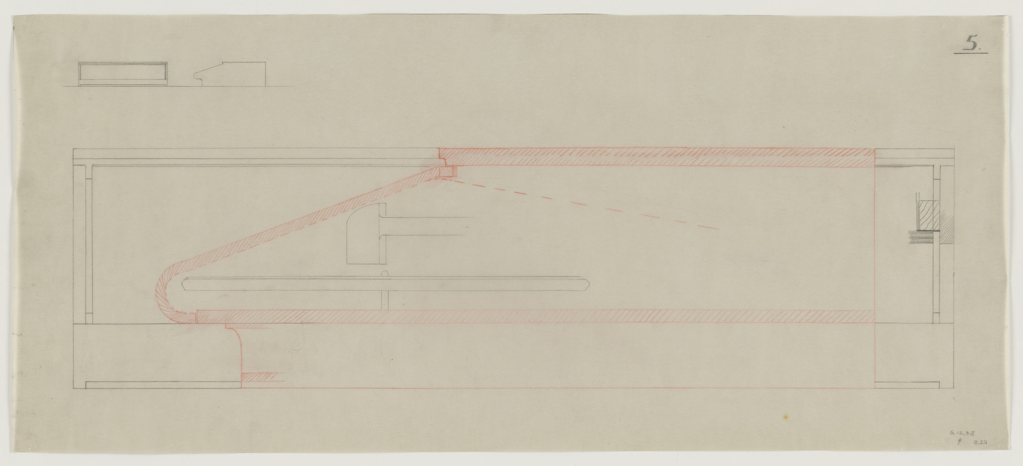 Lilly Reich. Design for Telefunken Record Player, Two elevations and section